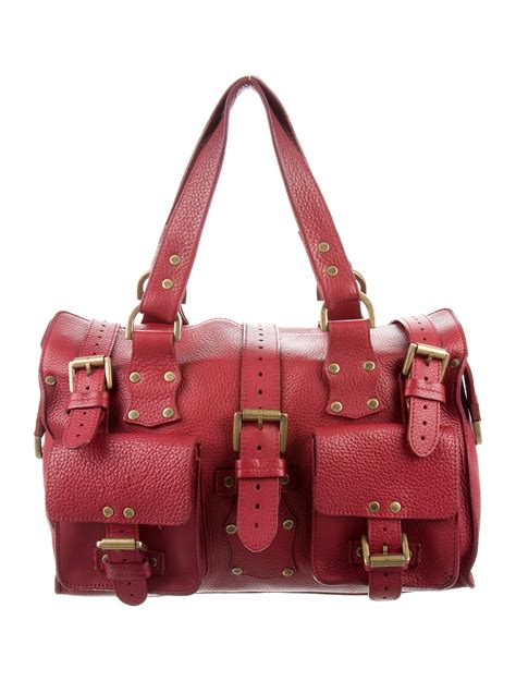 roxanne leather tote mulberry.